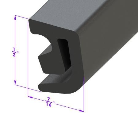 Metro Moulded Parts Fender Skirt Seal. Approximately 10 Ft. Used Per Car LP 111-H