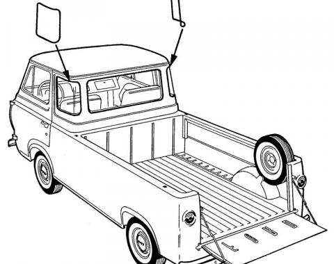 Dennis Carpenter Quarter Window Seal - 1961-67 Ford Truck     C1UB-8742042-C