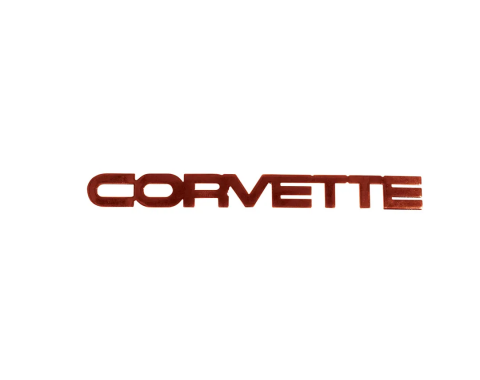 Corvette Emblem, Rear Acrylic Red, 1984-1990