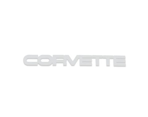 Corvette Emblem, Rear Acrylic White, 1984-1990