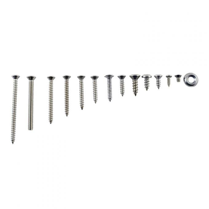 Dennis Carpenter Interior Trim Screw Kit - Stainless - Crown Victoria - 1956 Ford Car   B6A-6480902