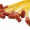 Accel Spark Plug Wire Set, 8mm, Yellow with Orange 90 Deg Boots 4041