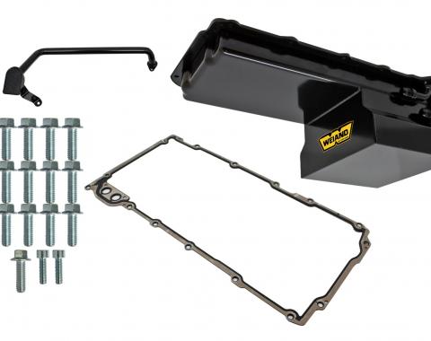 Weiand Oil Pan Kit- Fabricated, Black 5028WND