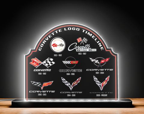 Corvette Timeline 10" x 7" Desk Light