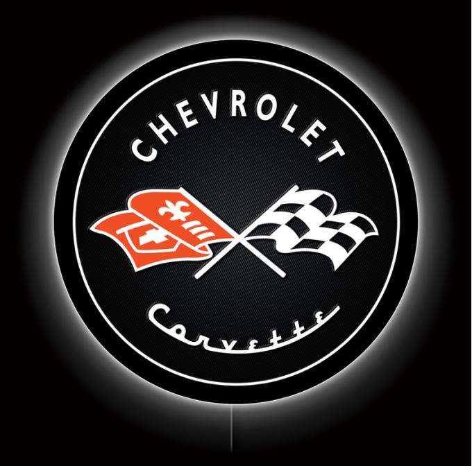 Corvette C1 Logo 23" LED Sign