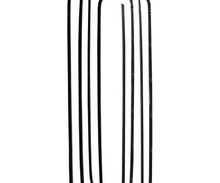 PUI 52-54 FORD 2 DR SEDAN WIN 200623 | Belt Weatherstrip Kit - 8 Pieces - Doors & Quarter Windows - Ford 2 Door Sedan