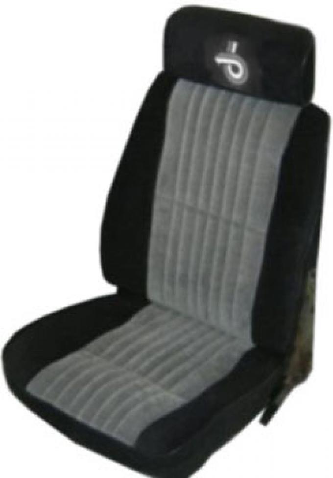 PUI 1985-1987 Buick Regal Bucket Front Seat Covers 85GNUSC10U | Solid Black