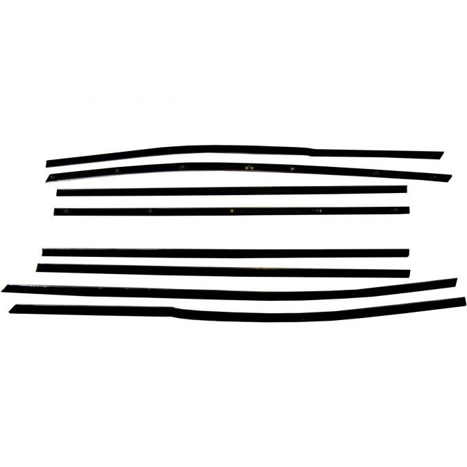 PUI 57 FORD 2 DR SEDAN 64 WIN 200625 | Belt Weatherstrip Kit - 8 Pieces - Doors And Quarter Windows - Ford Fairlane Club Sedan