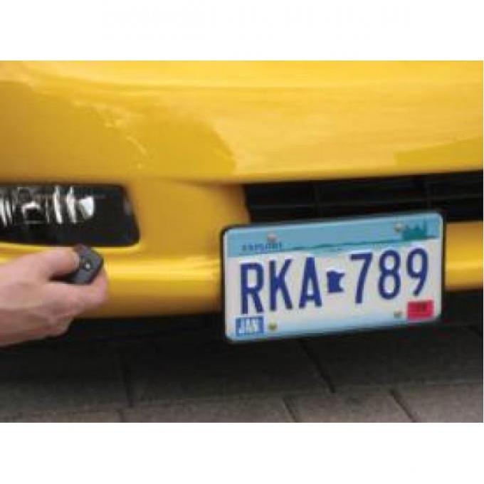 Corvette Front License Plate Mount, "Show & Go", With Remote, Grand Sport & Z06, 1997-2013