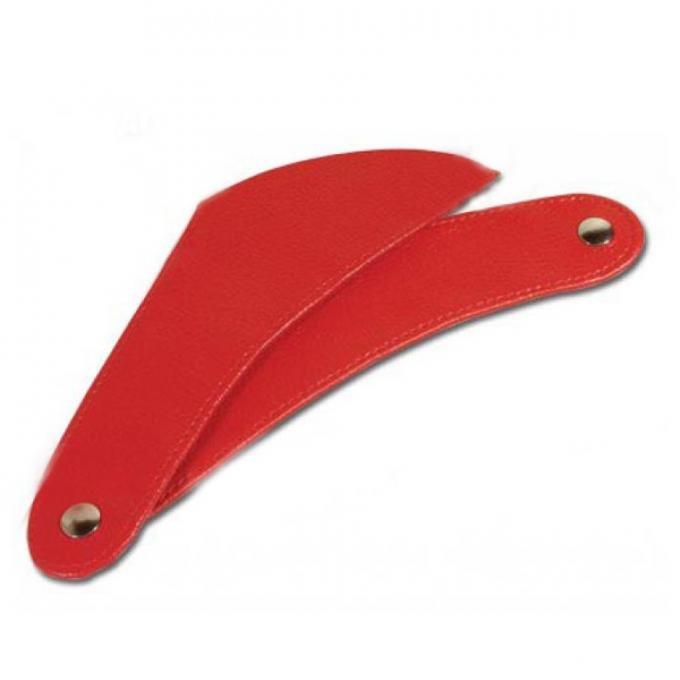 Corvette Convertible Top Lid Tabs, Red (02), 1958