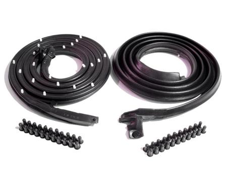 Metro Moulded Parts 1962-1967 Chevrolet Chevy II Door Seals, with Clips and Molded Ends LM 20-N