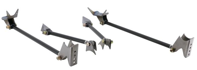 Ridetech Triangulated Four Link , Universal Weld-in with black powder coated bars 18987999