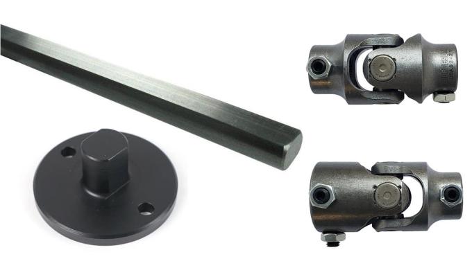 Ridetech Steering column u-joint kit for 1965-1978 F-100, stock column to 79-93 Mus rack 12319505