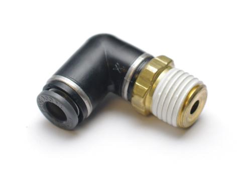 Ridetech Airline Fitting, Swivel Elbow. 1/4" NPT to 3/8" Airline 31956201