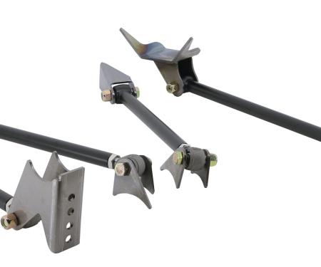 Ridetech Triangulated Four Link , Universal Weld-in with black powder coated bars 18987999