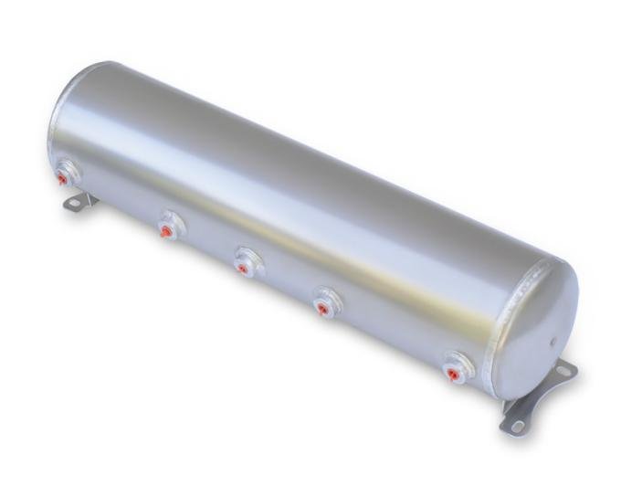 Ridetech 5 gallon aluminum air tank with four 1/4" npt ports and one 1/8" npt port 31915100