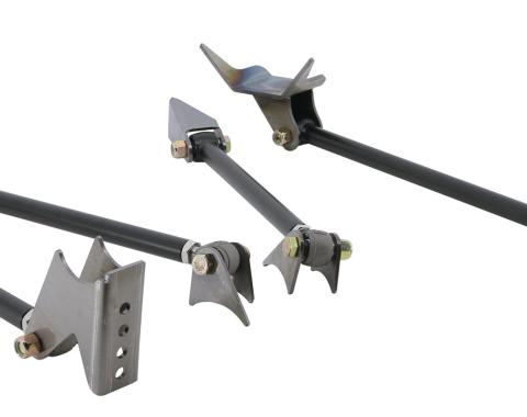 Ridetech Triangulated Four Link , Universal Weld-in with black powder coated bars 18987999