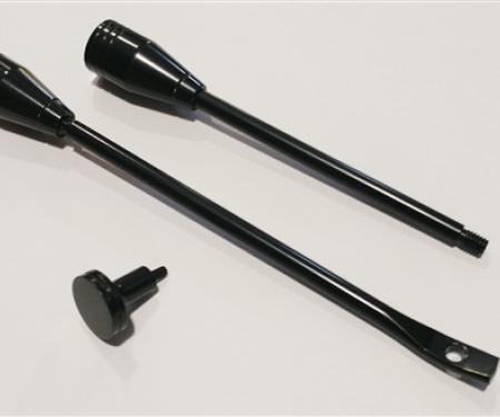 Camaro Steering Column Levers Set For Tilt, Classic Style, Black Anodized Billet Aluminum: Tilt, Hazard, and Turning, 1967-1981