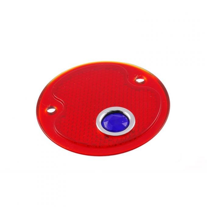 Dennis Carpenter Taillight Lens - w/Blue Dot - 1932 Ford Car B-13450-BD