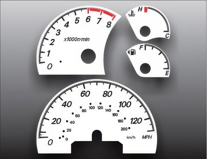 Whitegauges 2002-2004 Mitsubishi Lancer White Face Gauges 0204ML-1775