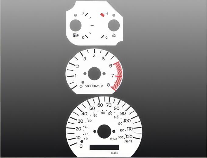 Whitegauges 1999-2001 Mitsubishi Galant White Face Gauges 9901MG-278