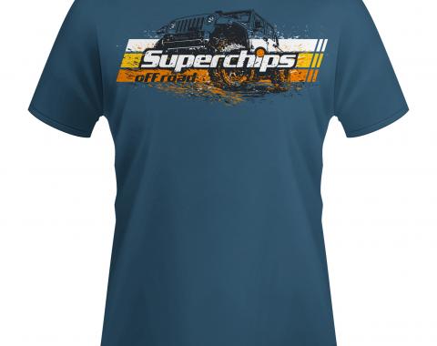 Superchips Retro Jeep Tee, Patrol Blue, LG 10397-LGHOL