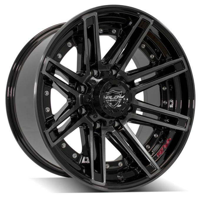 4PLAY Wheels 4P08 - 4PLAY Gen2 4P08 20x10 8x170mm -24et in Brushed Black 4P08-20100-8170-24BBT