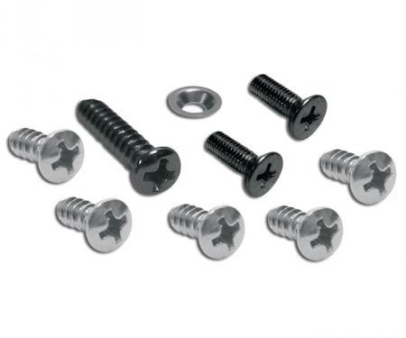 Corvette Center Gauge Console Screw Set, 9 Piece, 1968-1976