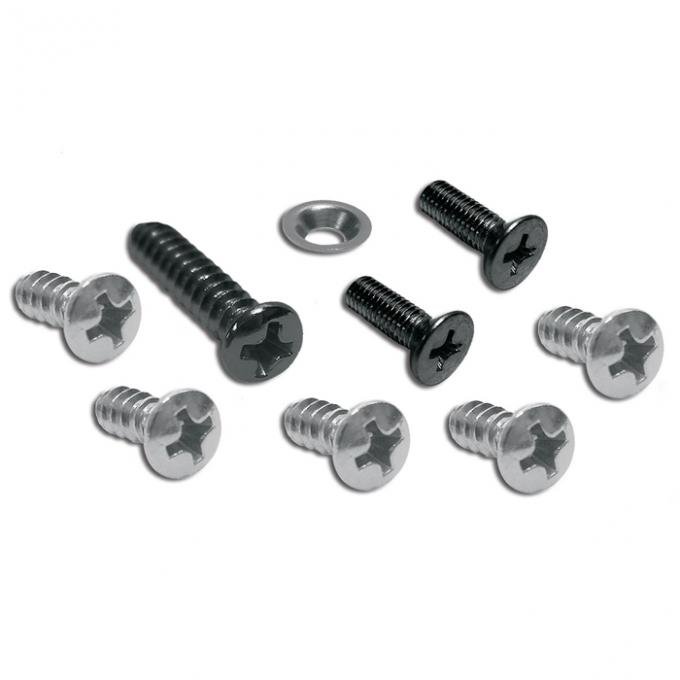 Corvette Center Gauge Console Screw Set, 9 Piece, 1968-1976