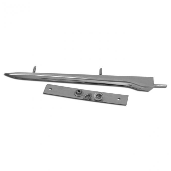 Corvette Side Fender Horizontal Spear Insert, Right, Upper, 1958-1961