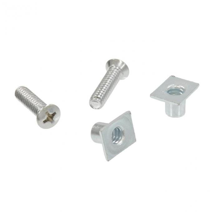 Corvette Door Molding End Cap Mounting Kit, Rear, 1961-1962