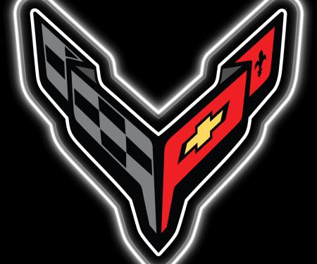 Corvette C8 Die Cut 22.3" x 23" LED Sign