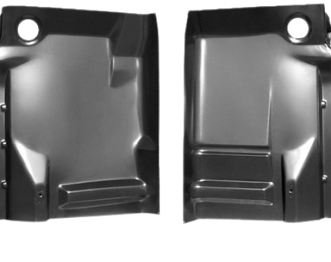 Redline Restomotive® 1988-2002 Chevy Truck Cab Floor Left and Right Front Section Complete (Inner / Outer with Backing Plate)