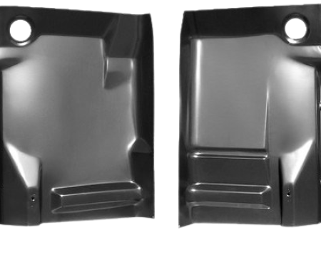 Redline Restomotive® 1988-2002 Chevy Truck Cab Floor Left and Right Front Section Complete (Inner / Outer with Backing Plate)