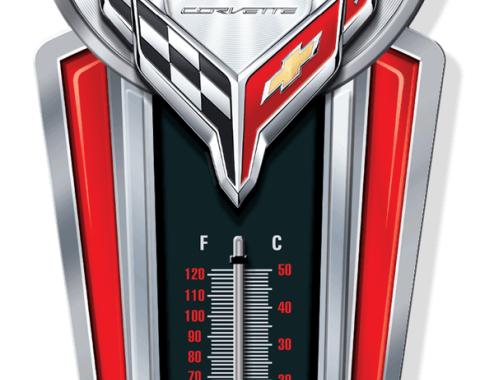 8 Generation Corvette Thermometer 17.48" x 7.5"