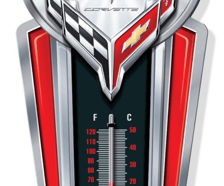 8 Generation Corvette Thermometer 17.48" x 7.5"