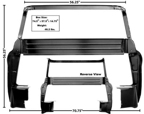 Dynacorn 55-59 Cab Rear Inner Panel B Pillar Big Window 1107X