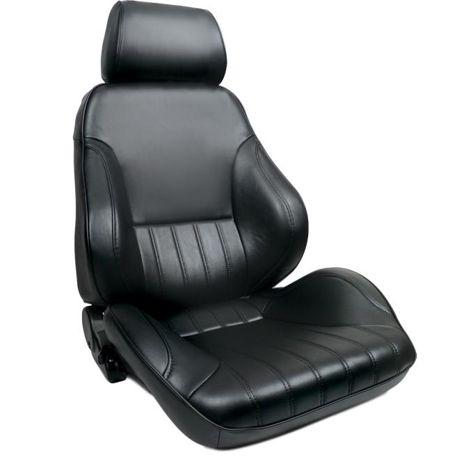Procar Rally&reg; Smoothback Leather Passenger-Right Black Traditional Recliner Seat 80-1000-51RS-LEATHER