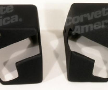 Corvette Top Storage Bracket Covers, Black, 1989-1996