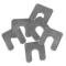 Corvette Body Mount U-Shaped Shim, Set of 6, 1968-1982