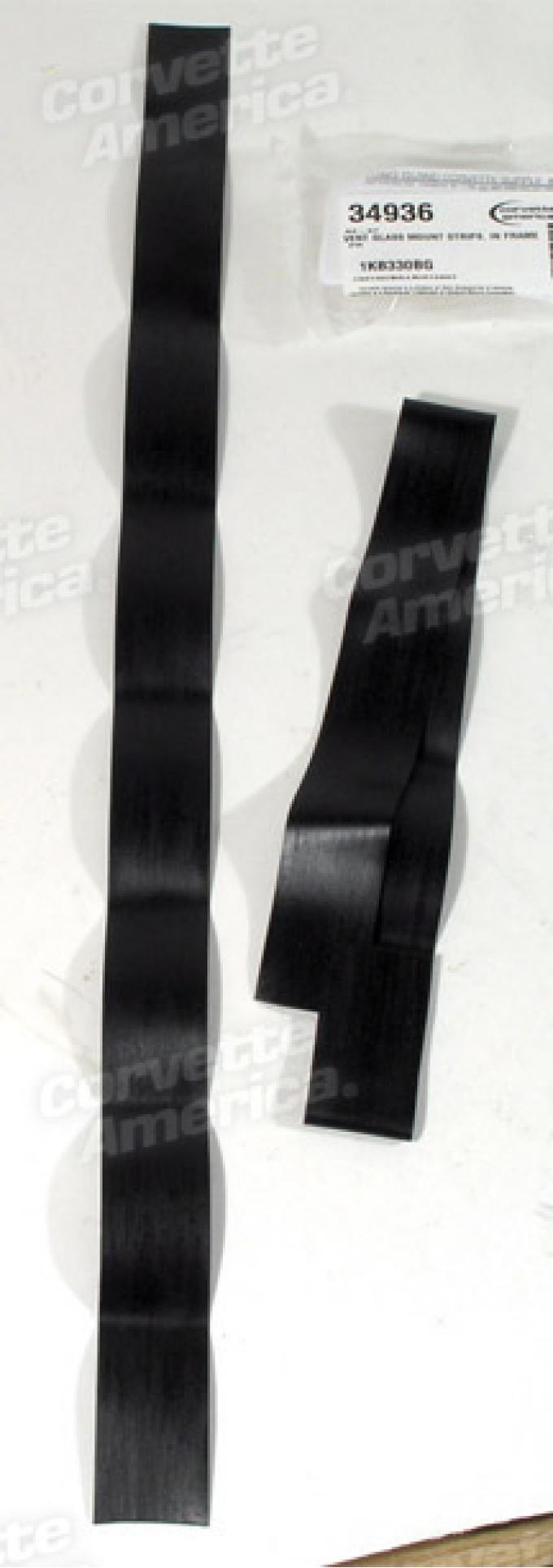 Corvette Vent Glass Mount Strips, in Frame, 1963-1967