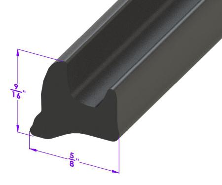 Metro Moulded Parts Trunk Seal. Sponge Rubber. Sold by the Foot. LP 108-B/FT