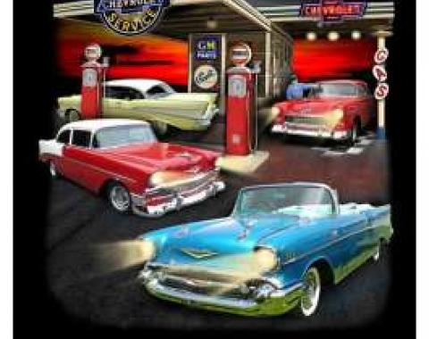 Chevy T-Shirt, 50's Gas Station | XX-Large