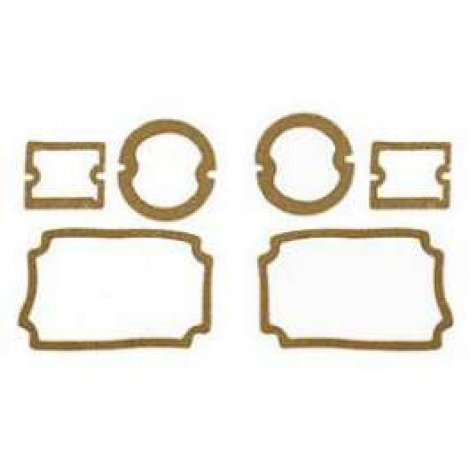 Chevy Parking Light, Taillight & Back-Up Light Lens Gasket Set, 1956