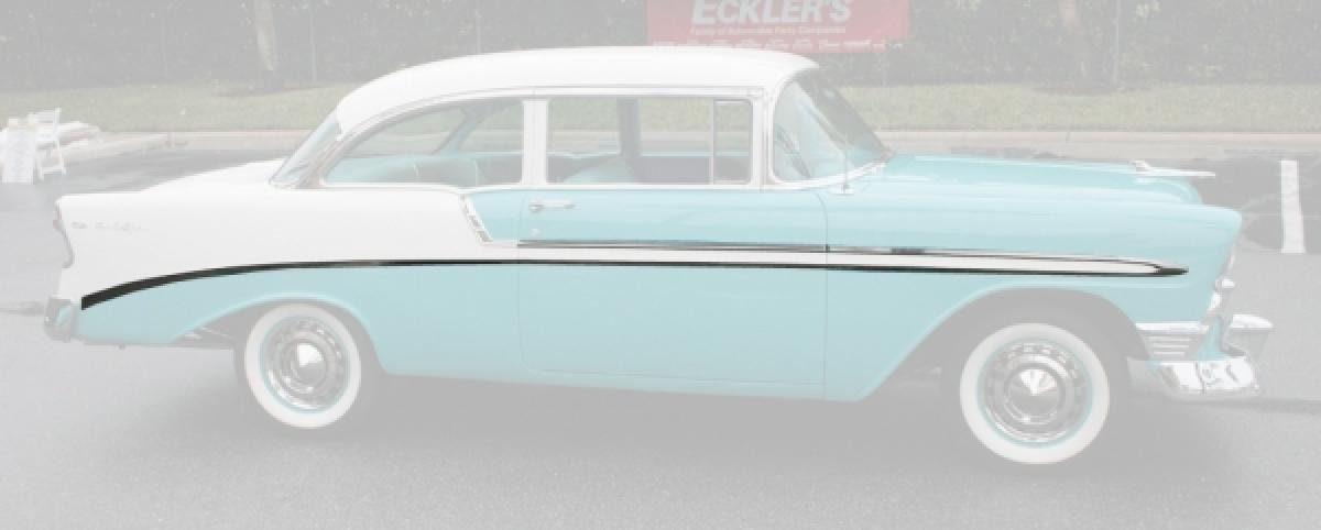 56 Chevy 2-D Bel-Air Door Molding Clips *NEW* 1956 