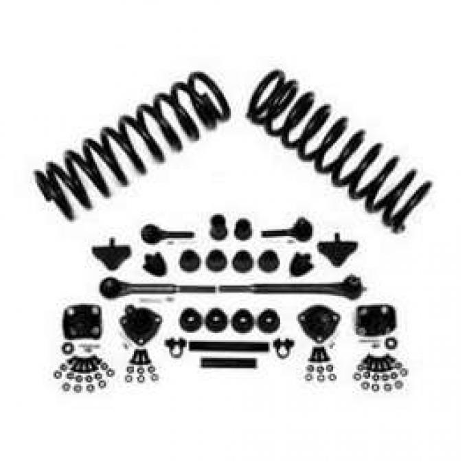 Chevy Front End Rebuild Kit, With Coil Springs & Factory Power Steering, 1955-1957