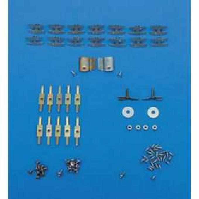 Chevy Beltline Clip & Screw Set, 2-Door Sedan, Bel Air, 1955-1957