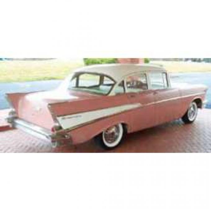 Chevy Rear Quarter Glass, Clear, 4-Door Sedan, 1955-1957