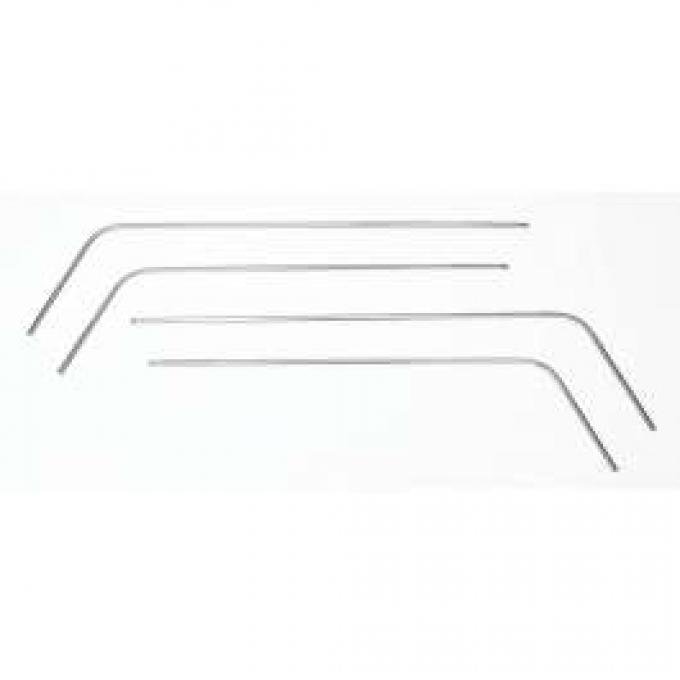 Chevy Interior Door & Side Panel Trim Set, Stainless Steel,210 4-Door Hardtop, 1956