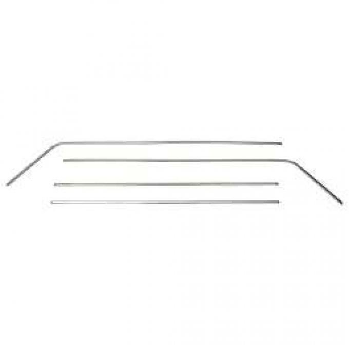 Chevy Interior Door & Side Panel Trim Set, Stainless Steel, Delray 2-Door Sedan, 1956